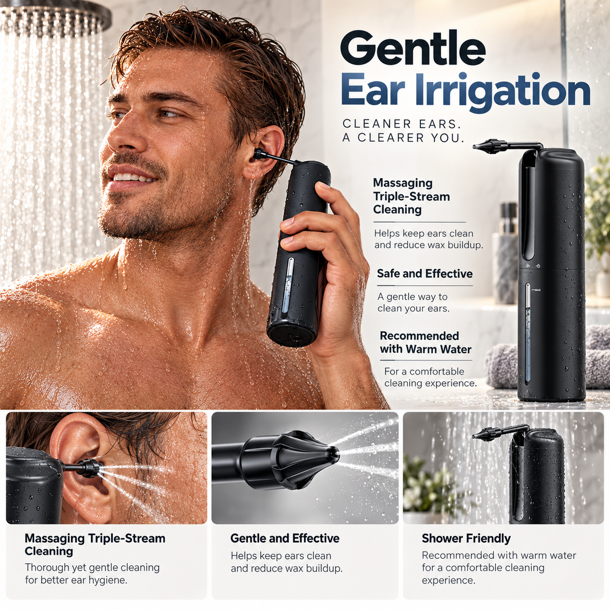 Electric Ear Cleaner Water Powered Ear Wax Removal Kit