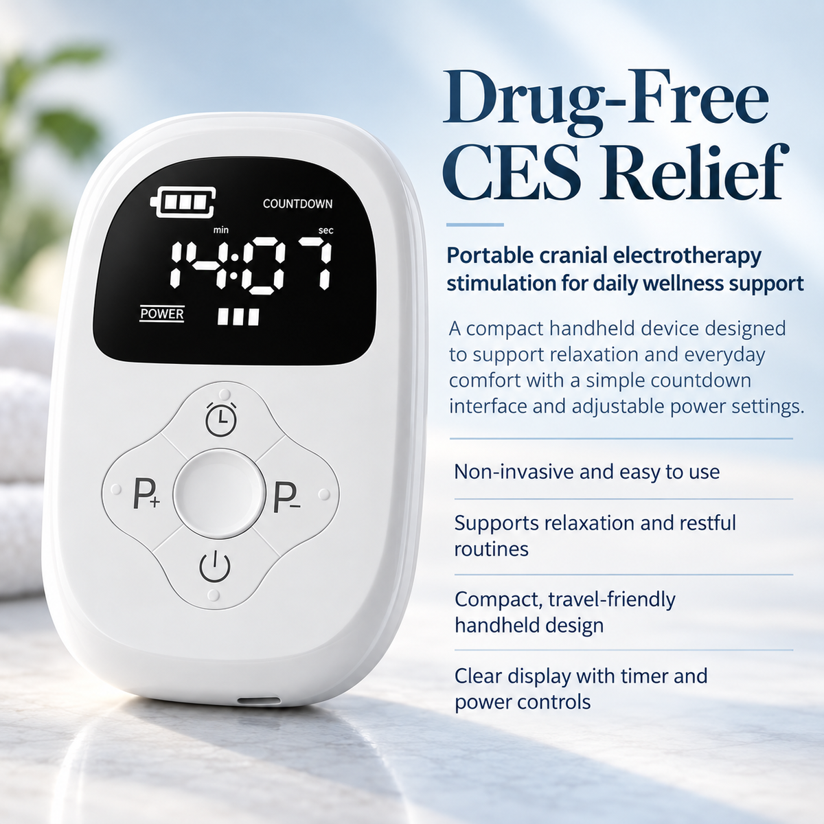 CES Cranial Electrotherapy Relaxation Therapy Device