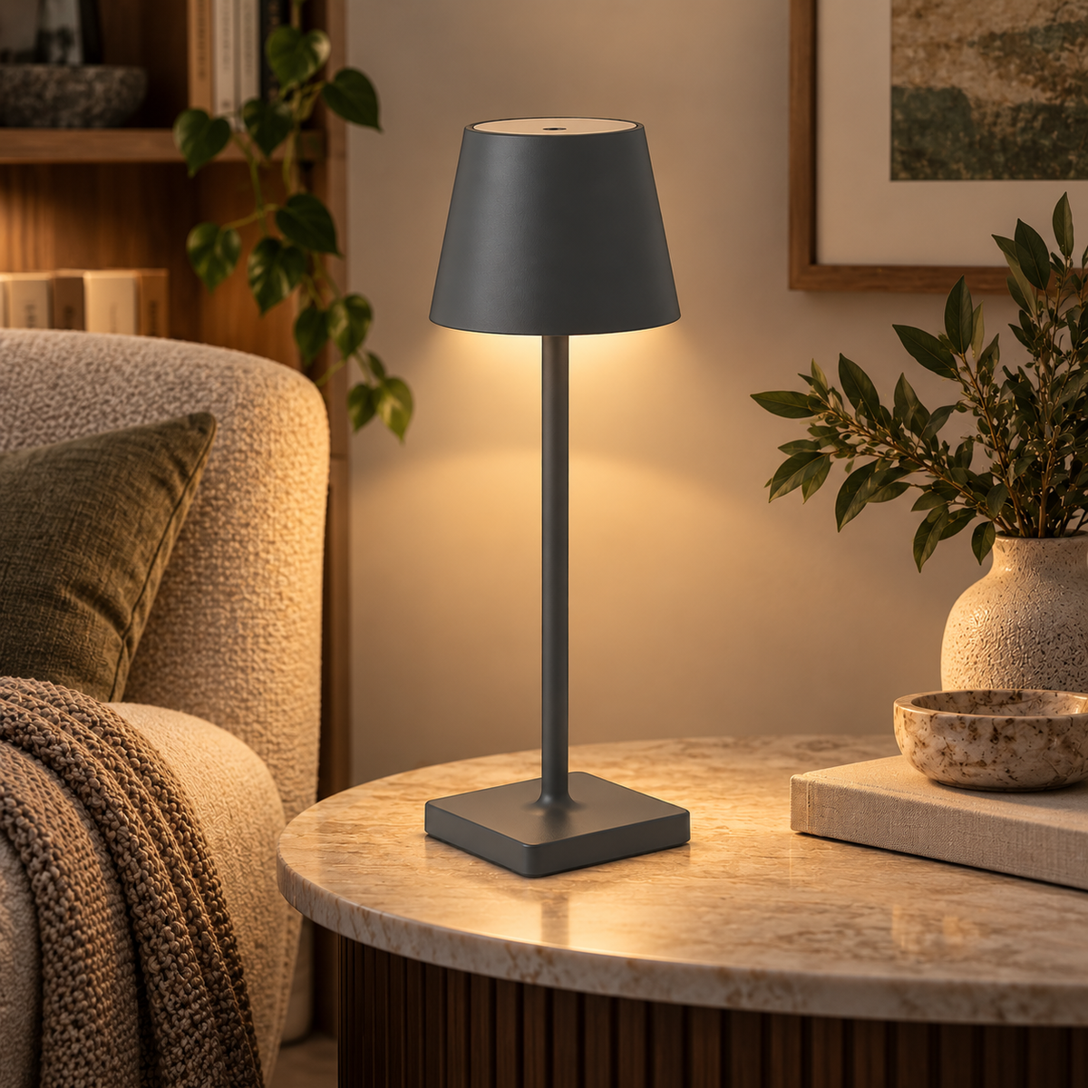Rechargeable LED Table Lamp Cordless Dimmable for Home Outdoor