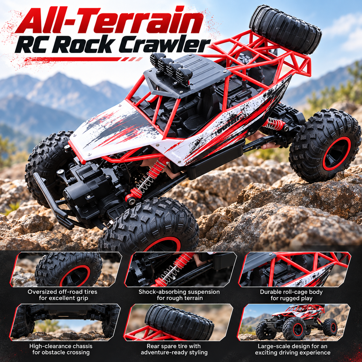 Remote Control Car 4x4 Rock Crawler Monster Truck Off Road