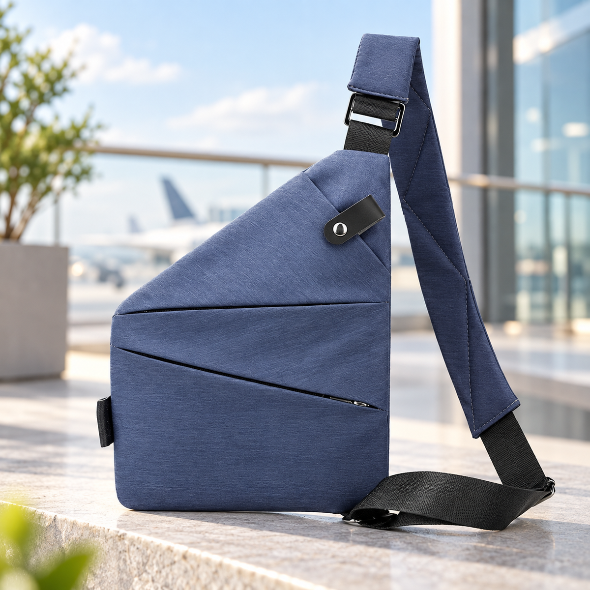 Anti Theft Crossbody Bag Slash Resistant Travel Sling Bag