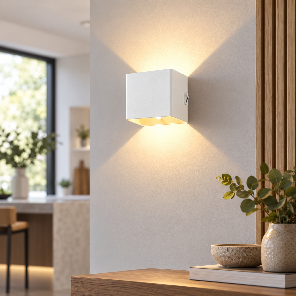 Wireless Rechargeable Wall Lamp Up and Down USB Light