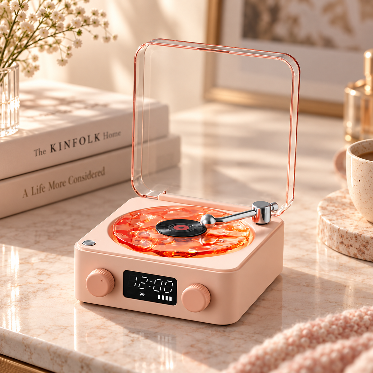 Wireless Vinyl Record Player Retro Bluetooth Turntable