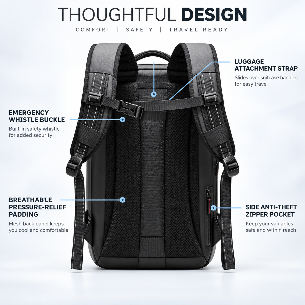 Vacuum Compression Backpack Travel Bag with Space Saver Bags