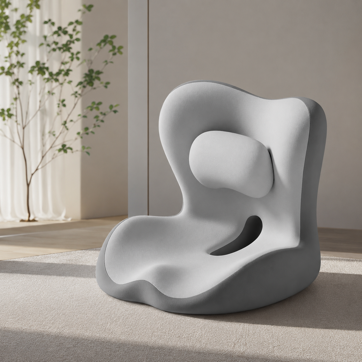 Ergonomic Office Seat Cushion with Built-In Lumbar Support