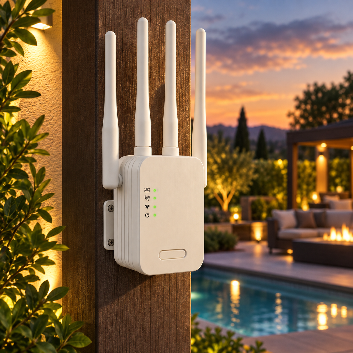 Outdoor WiFi Range Extender Booster Long Range for Garden