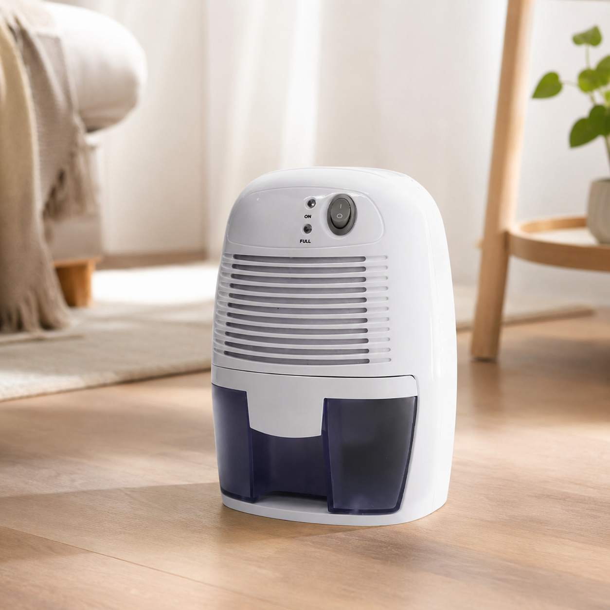 Silent Home Dehumidifier, Household Moisture Absorber & Air Dryer for Bedroom & Living Room