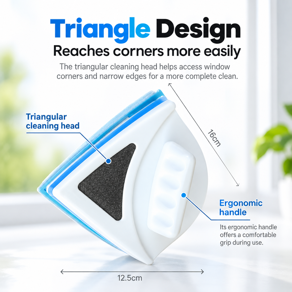 Magnetic Window Cleaner Double Sided for Double Glazing 3-8mm