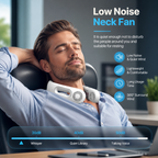 Bladeless Neck Fan Portable Rechargeable 4-Speed 360 Degree Cooling Fan