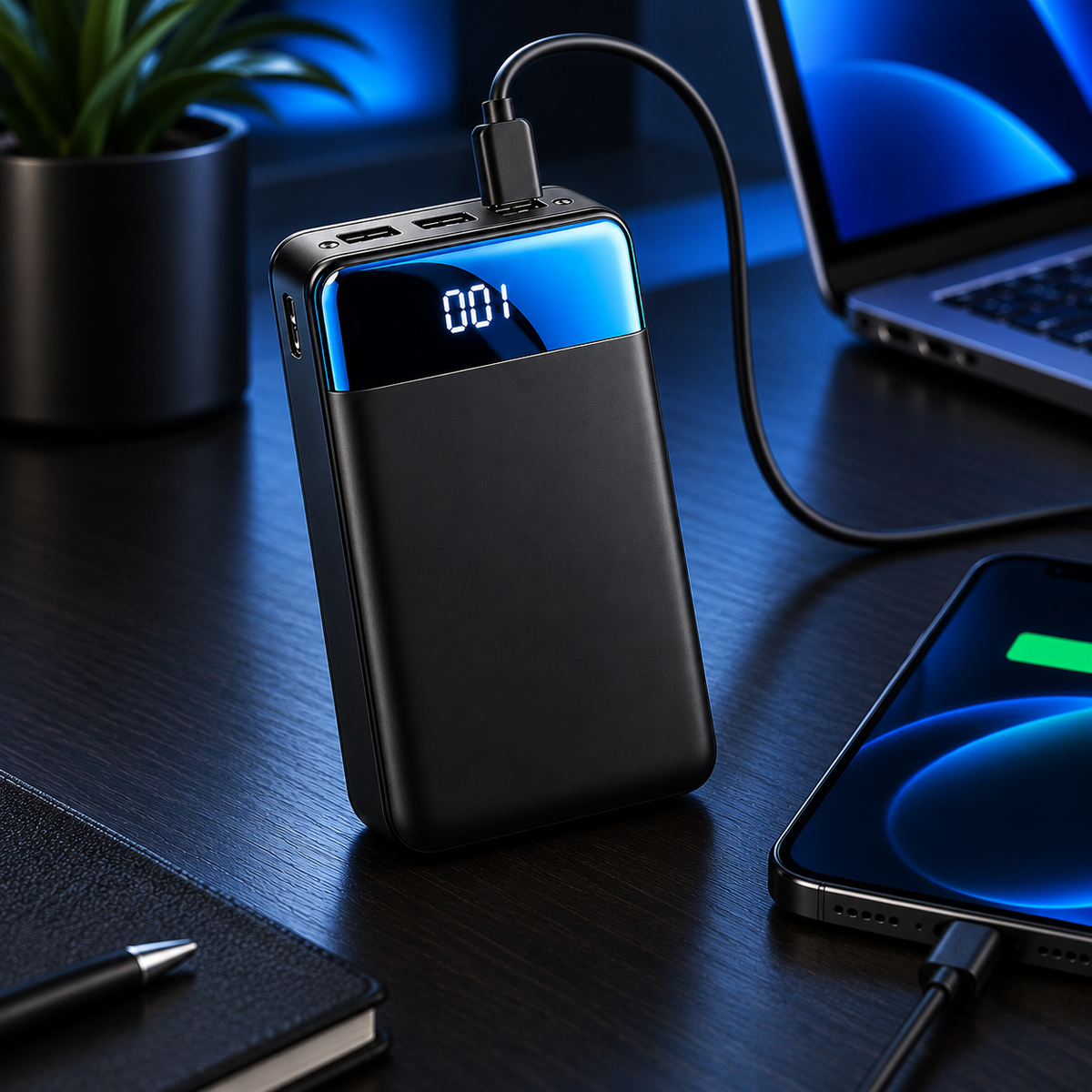 100000mAh Power Bank Fast Charging for Phones Tablets Laptops