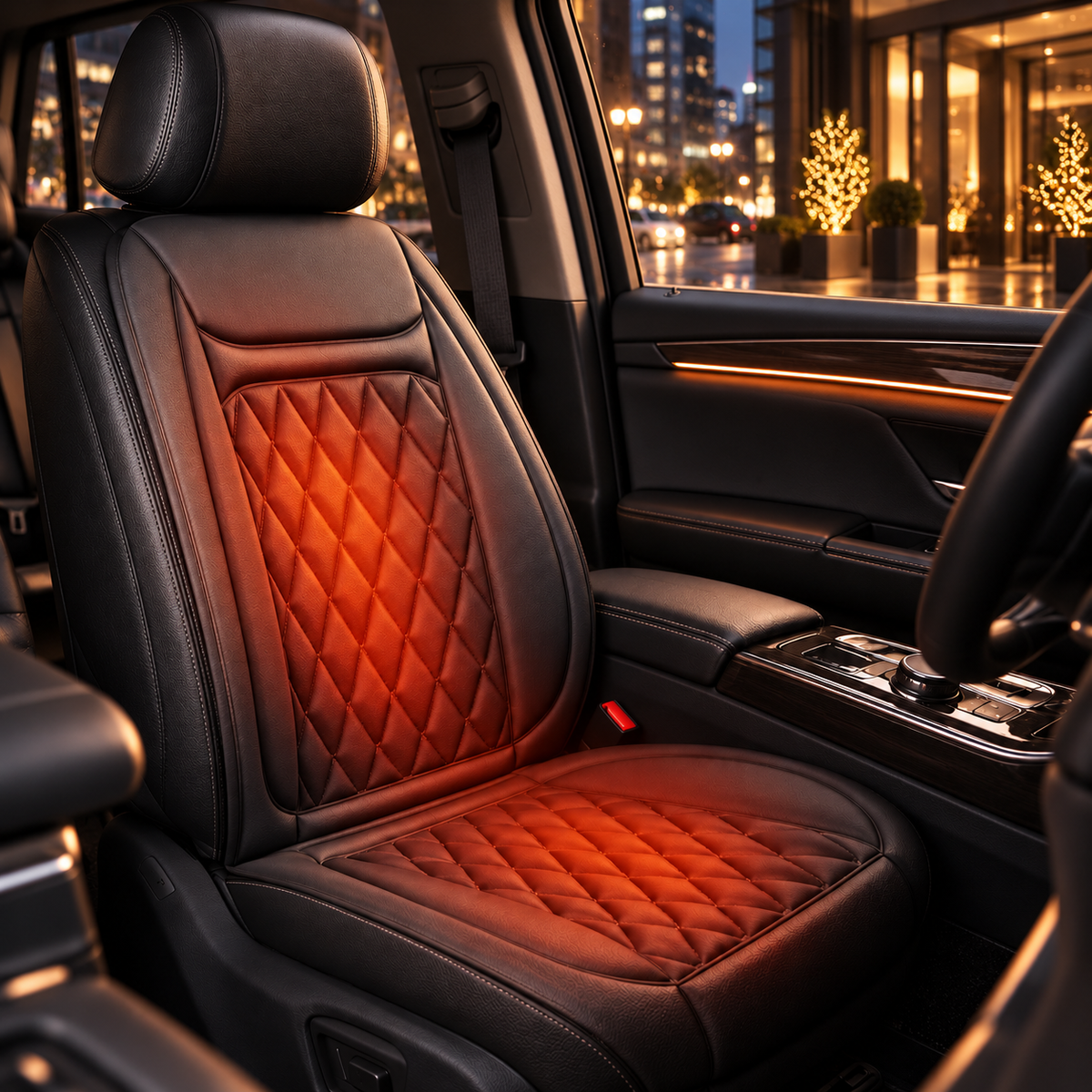 Heated Car Seat Cover 12V 24V Adjustable Temperature Warmer