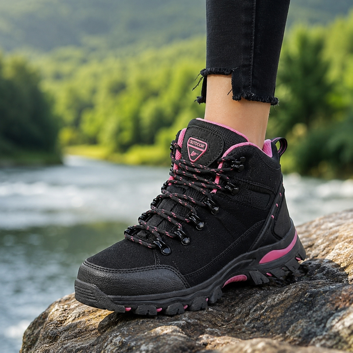 Women's Wide Fit Winter Hiking Boots with Arch Support