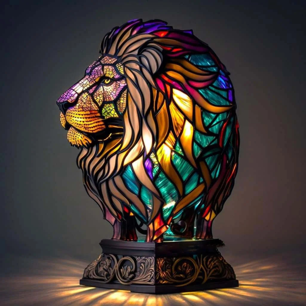 Animal Table Lamp Stained Glass Table Lamp Vintage Style