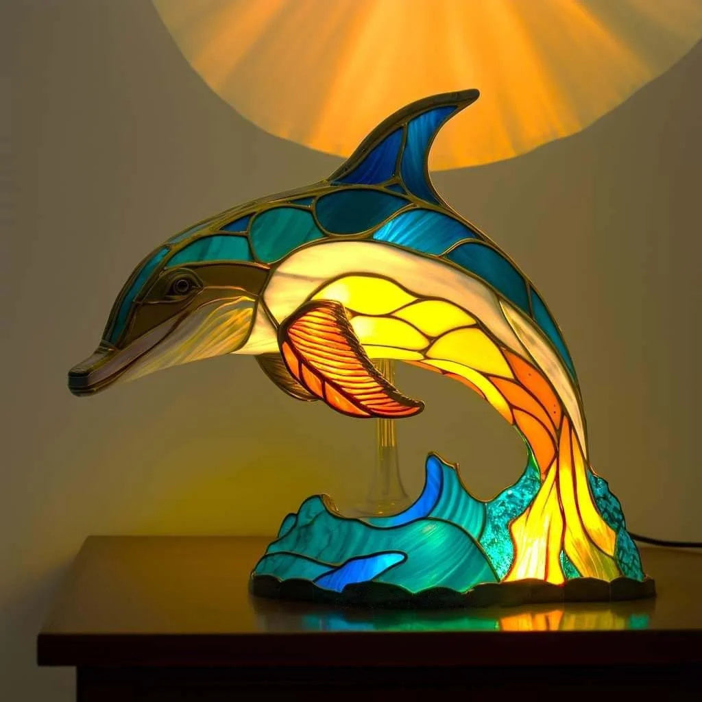 Animal Table Lamp Stained Glass Table Lamp Vintage Style