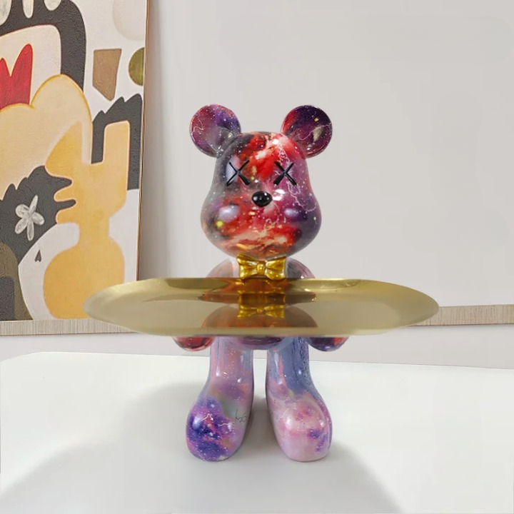Decorative Bear Tray Organizer for Keys