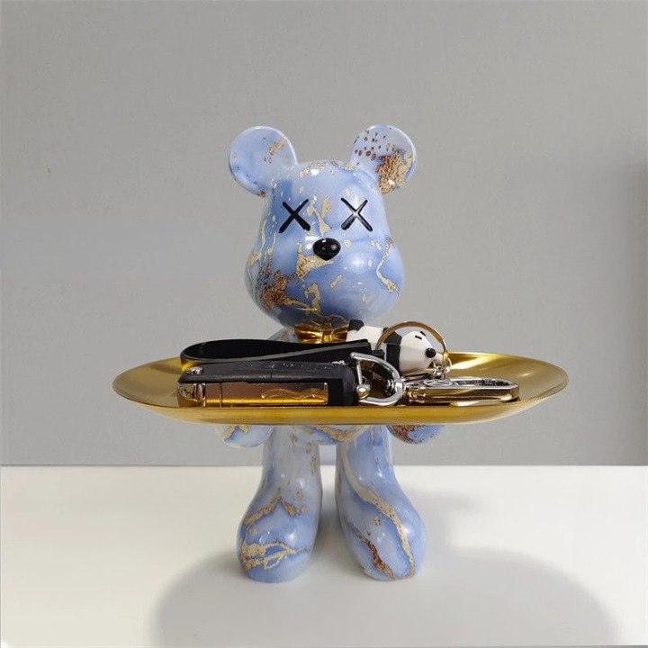Decorative Bear Tray Organizer for Keys