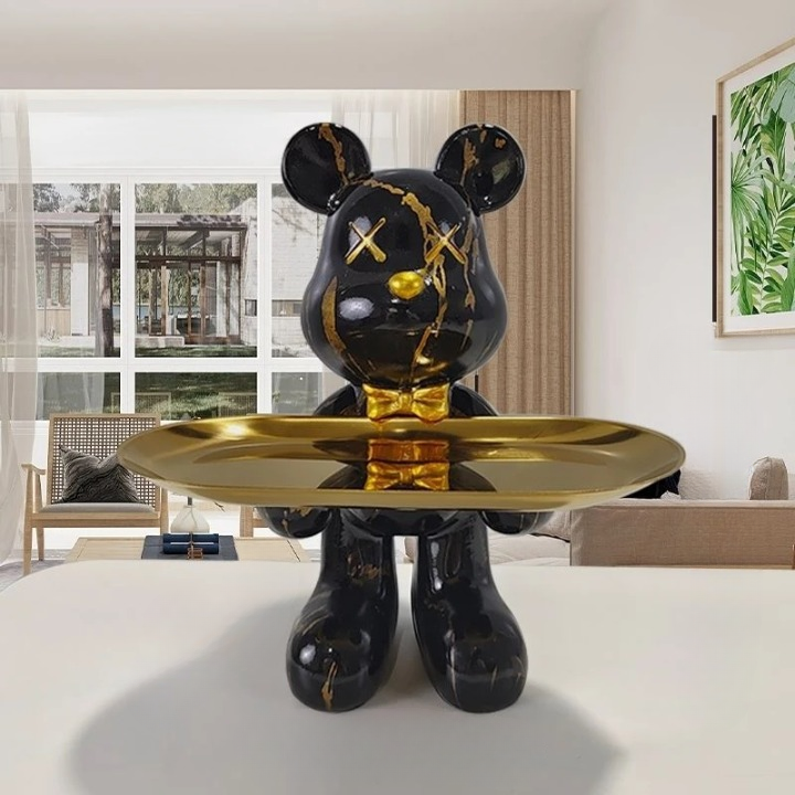 Decorative Bear Tray Organizer for Keys