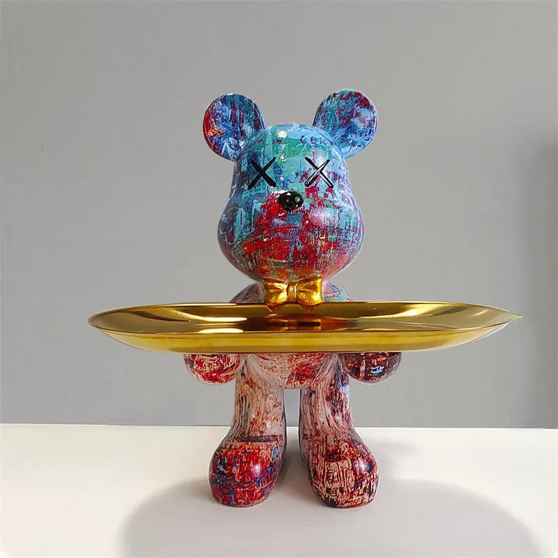 Decorative Bear Tray Organizer for Keys