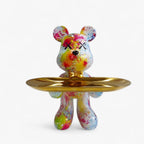 Decorative Bear Tray Organizer for Keys