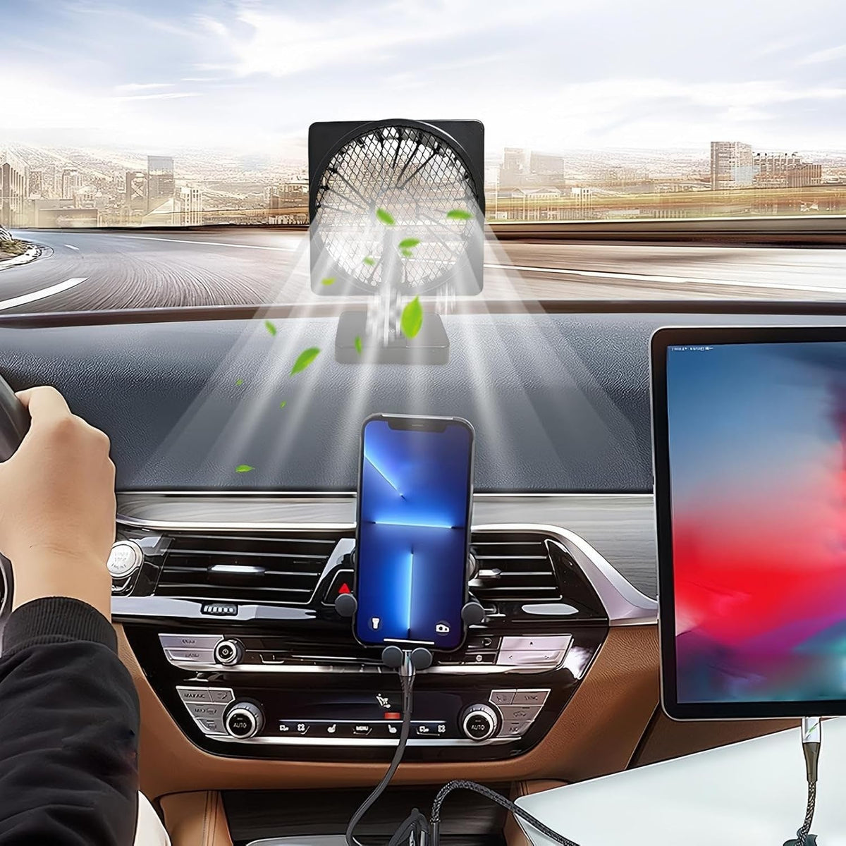 Car Clip Fan Cooling Fan for Car Interior Ventilation