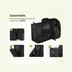 Expandable Cat Carrier Backpack with Breathable Mesh