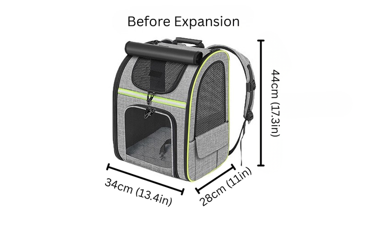 Expandable Cat Carrier Backpack with Breathable Mesh