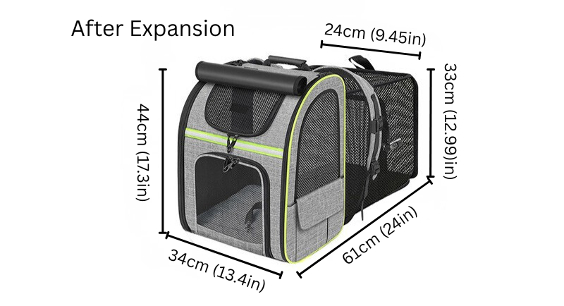 Expandable Cat Carrier Backpack with Breathable Mesh