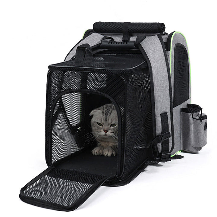Expandable Cat Carrier Backpack with Breathable Mesh