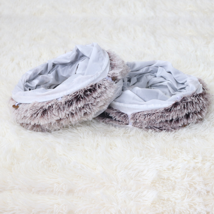 Plush Cat Tunnel Bed with Cozy Hideout Cave