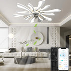 Ceiling Fan with LED Ceiling Light and Remote Control Flush Mount