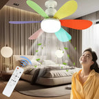 Ceiling Fan with LED Light and Remote Control