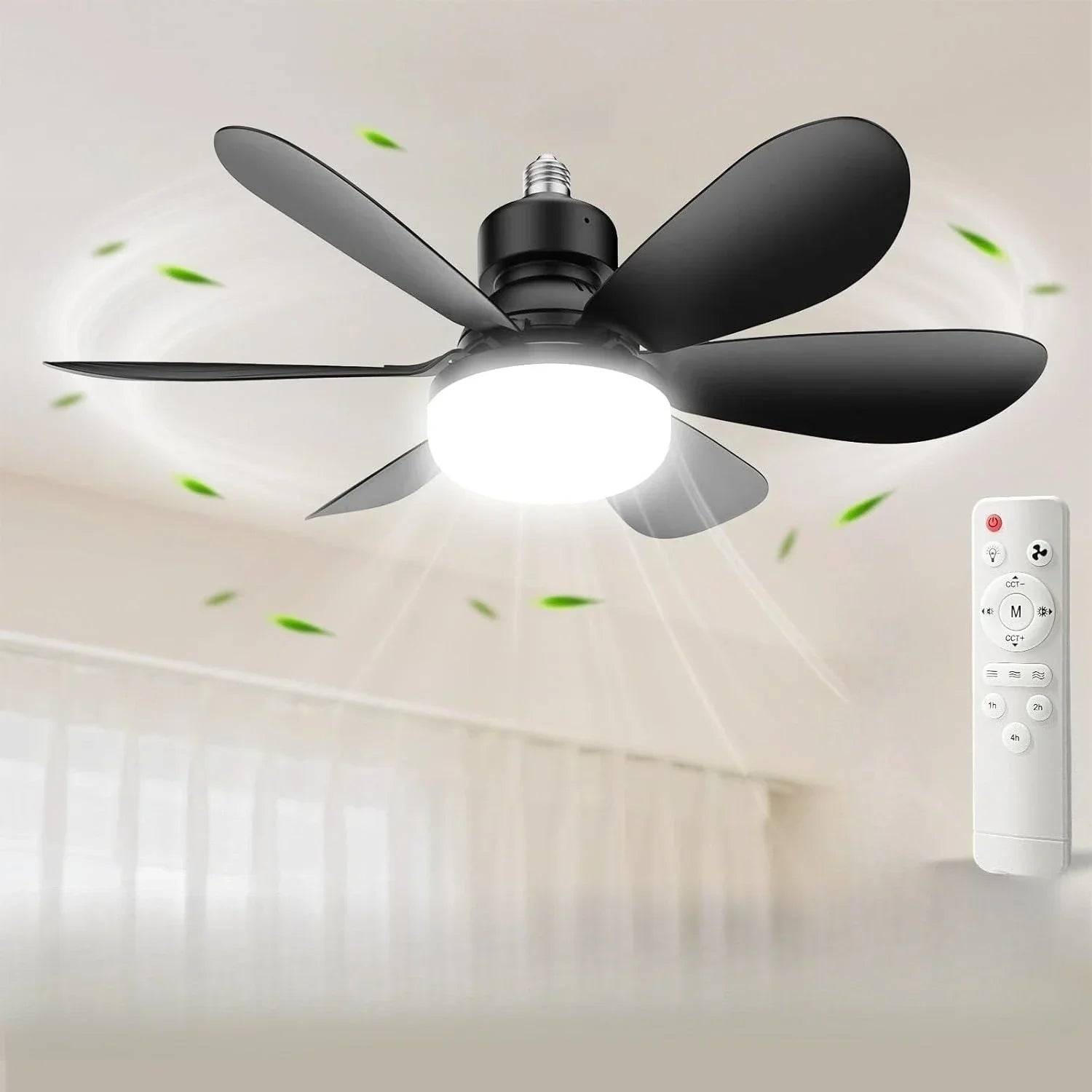 Ceiling Fan with LED Light and Remote Control
