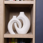 Modern Ceramic Vase Set with Sculptural Hollow Design