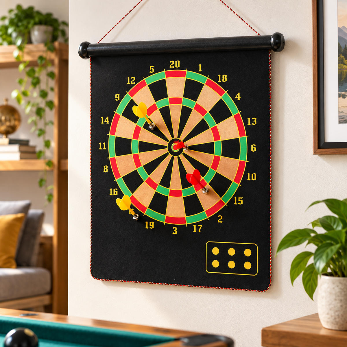 Magnetic Dart Board Set with Safe Magnetic Darts for Kids