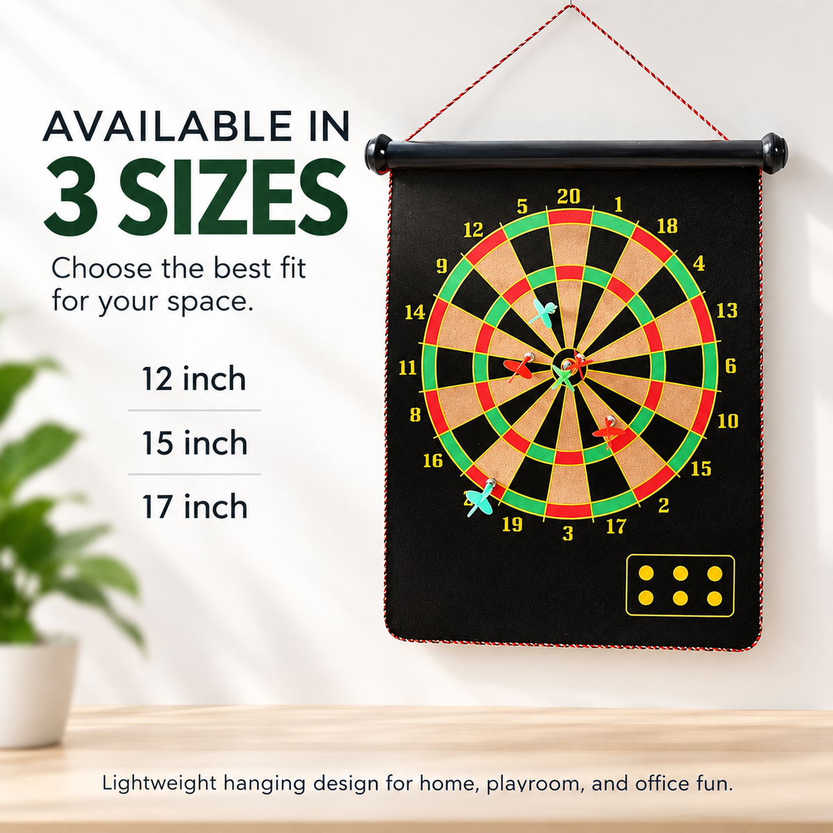 Magnetic Dart Board Set with Safe Magnetic Darts for Kids