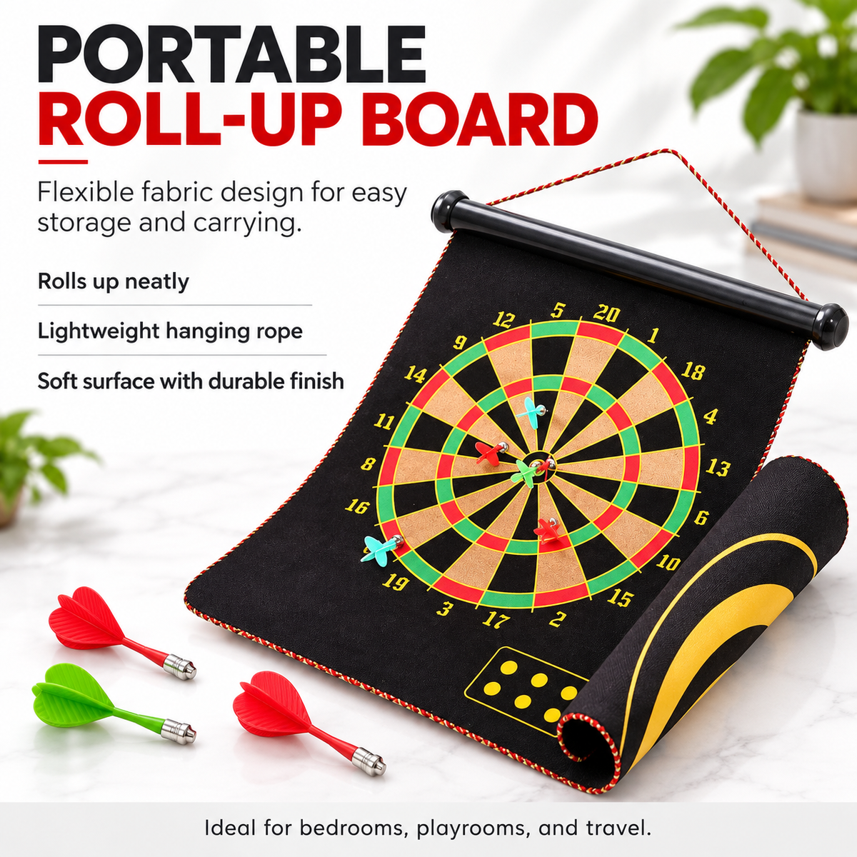 Magnetic Dart Board Set with Safe Magnetic Darts for Kids