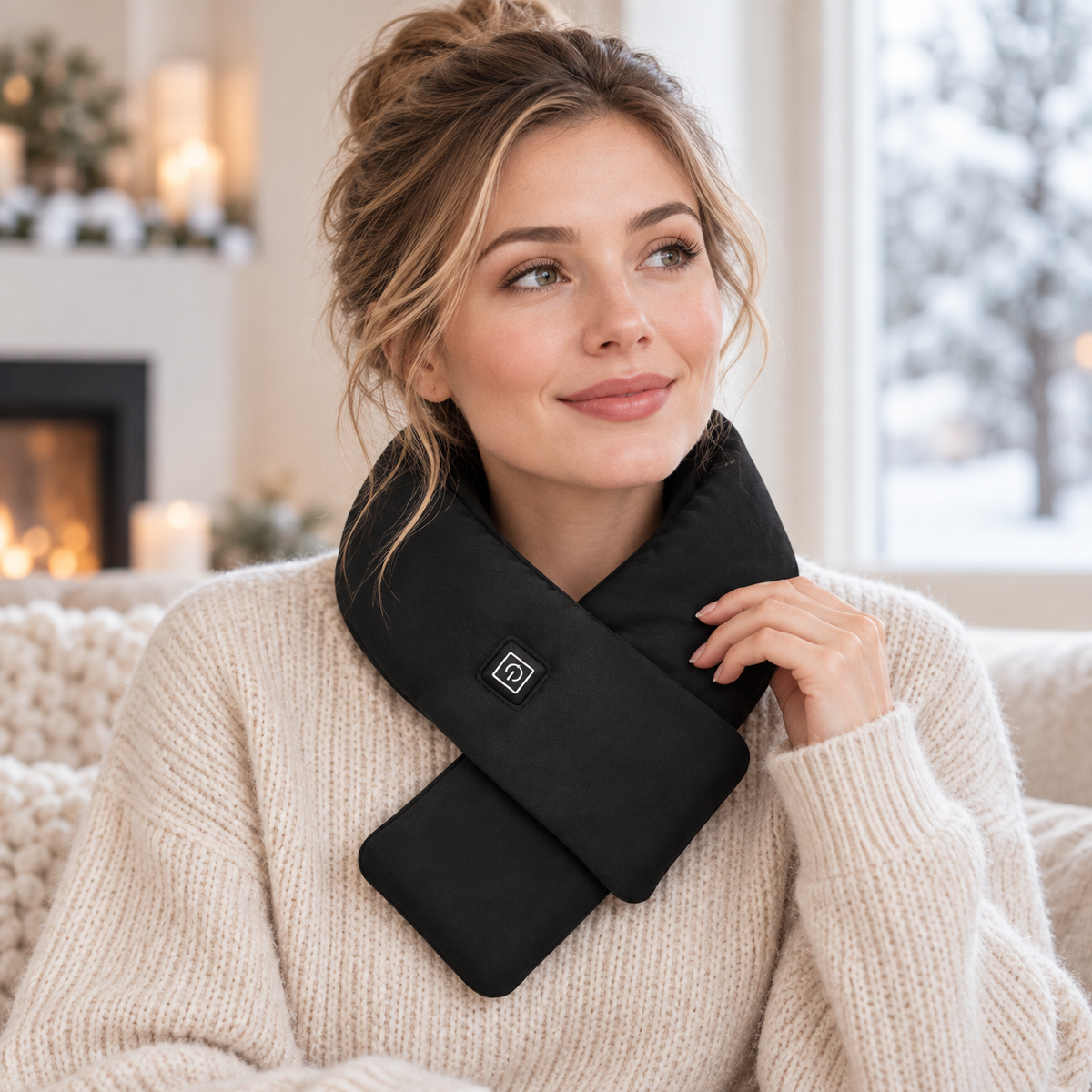 Heated Neck Wrap Rechargeable Heated Scarf for Winter Warmth