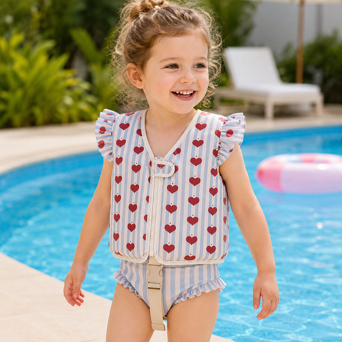 Children's Adjustable Life Jacket Swim Aid Vest