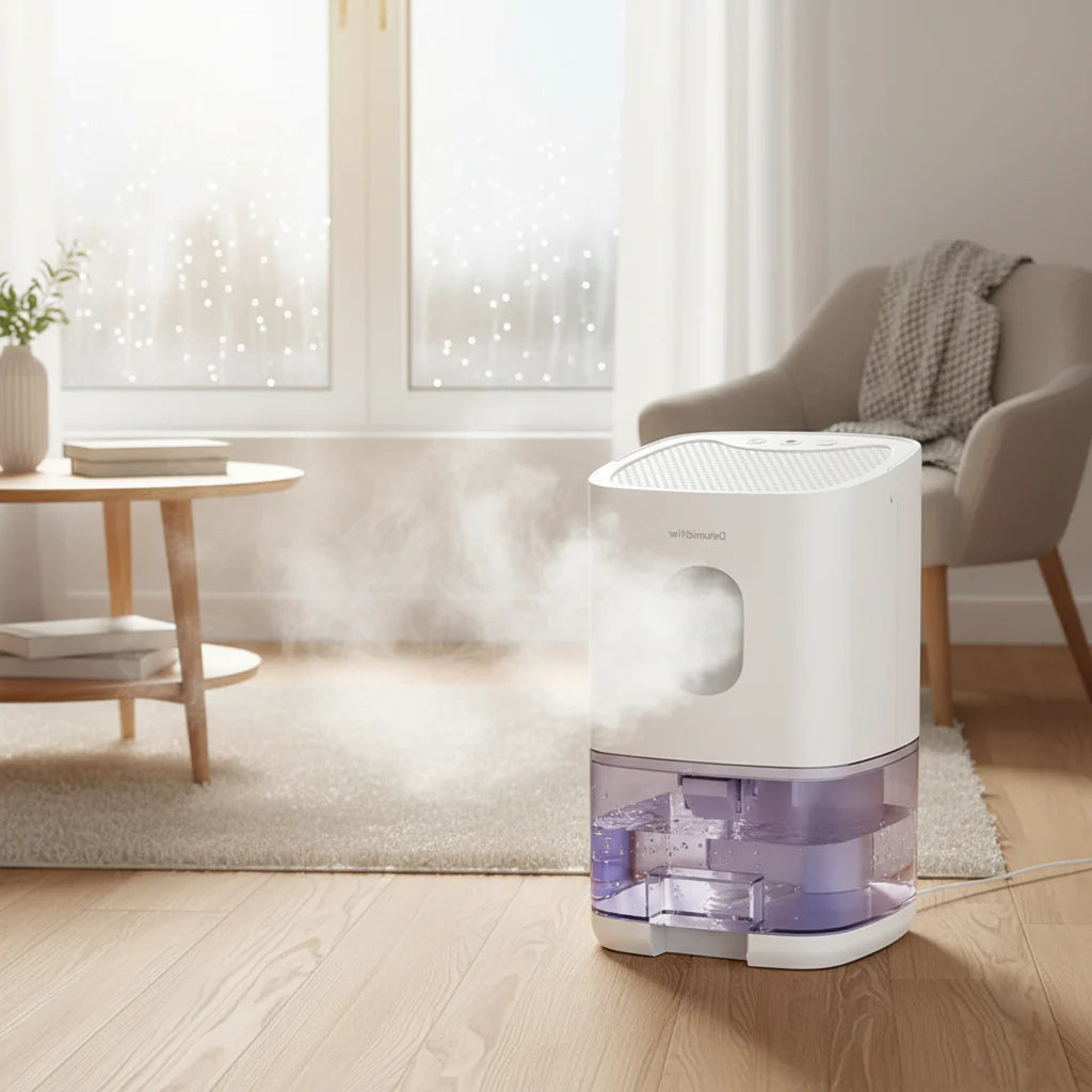 Compact Portable Dehumidifier for Bedroom Office Home Use