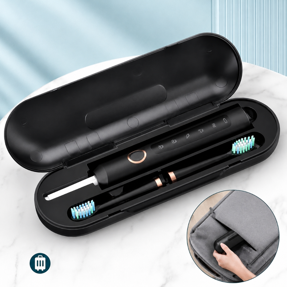 Electric Toothbrush Travel Set with Timer and Travel Case