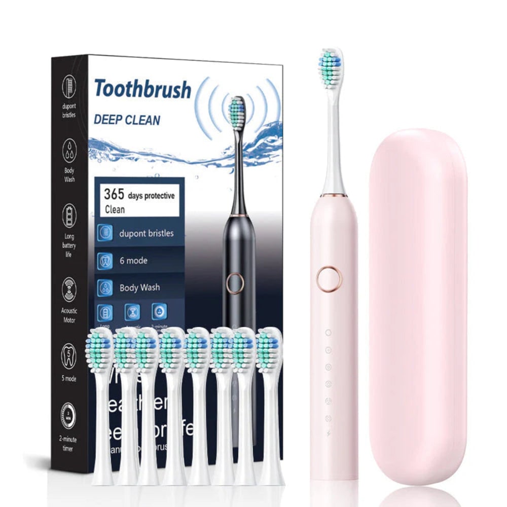 Electric Toothbrush Travel Set with Timer and Travel Case