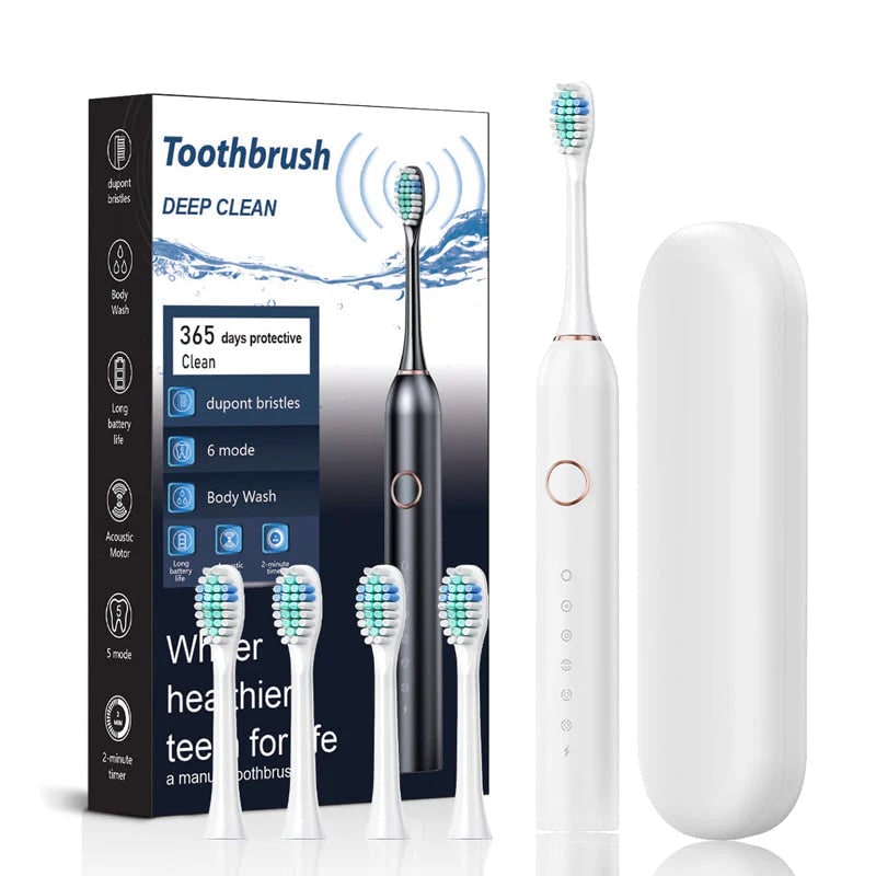 Electric Toothbrush Travel Set with Timer and Travel Case