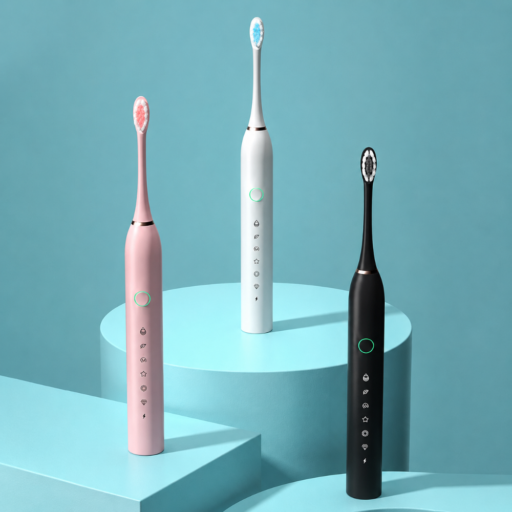 Electric Toothbrush Travel Set with Timer and Travel Case