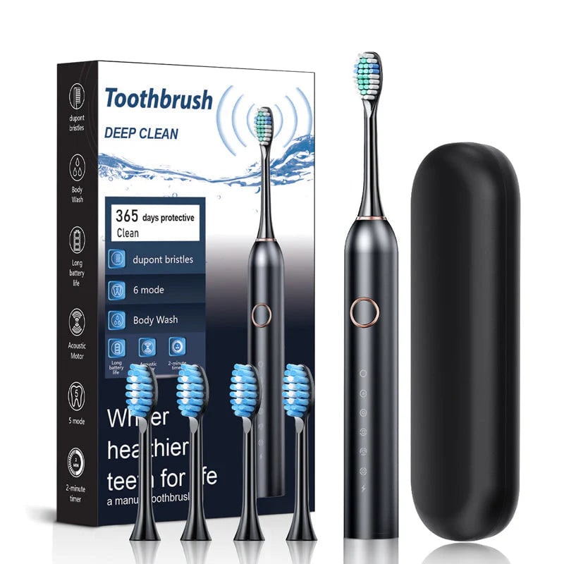 Electric Toothbrush Travel Set with Timer and Travel Case
