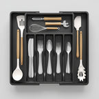 Expandable Cutlery Drawer Organizer with Adjustable Compartments