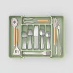 Expandable Cutlery Drawer Organizer with Adjustable Compartments