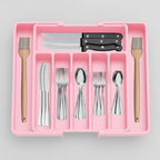 Expandable Cutlery Drawer Organizer with Adjustable Compartments