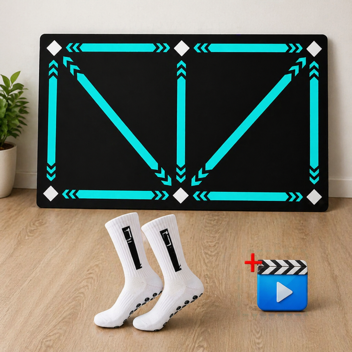 Football Training Mat Square for Dribbling Exercises