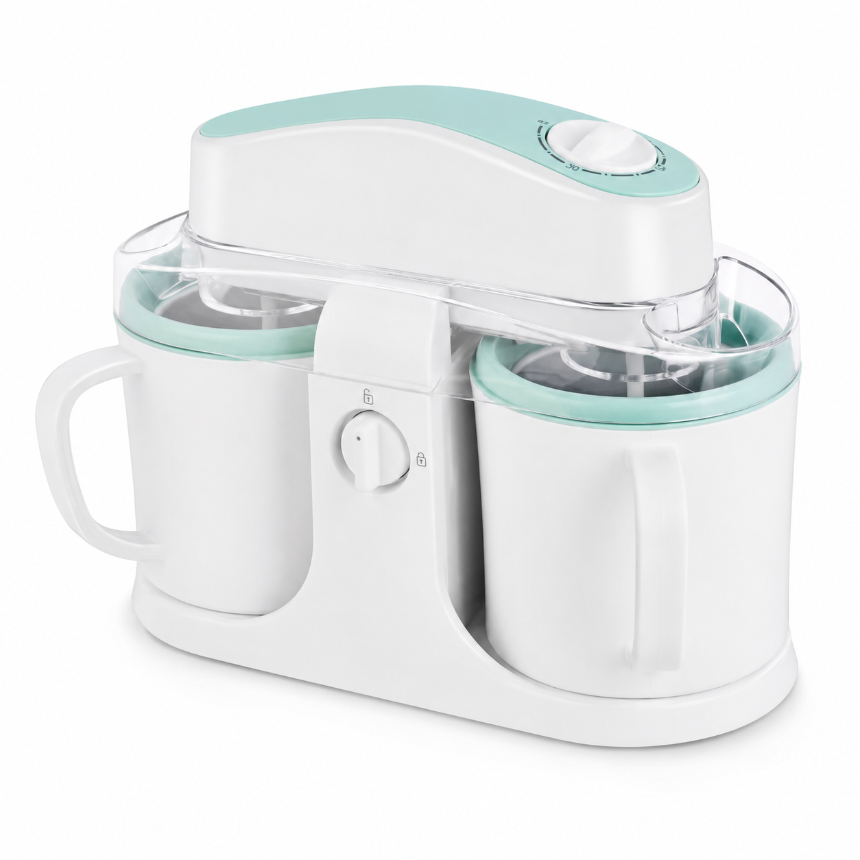 Ice Cream Maker Double Bowl Automatic Yogurt Sorbet Machine