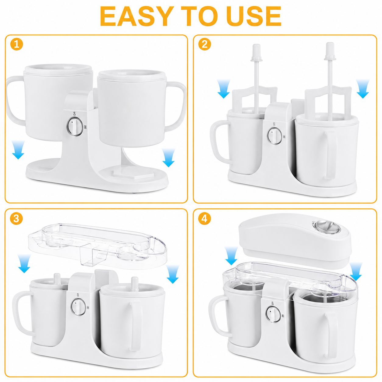 Ice Cream Maker Double Bowl Automatic Yogurt Sorbet Machine